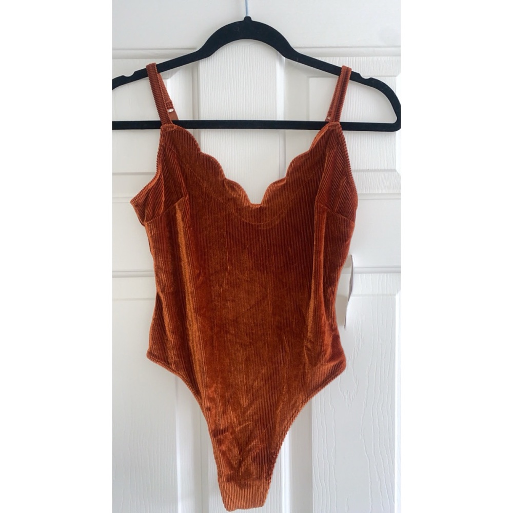 Rust Velvet Bodysuit
